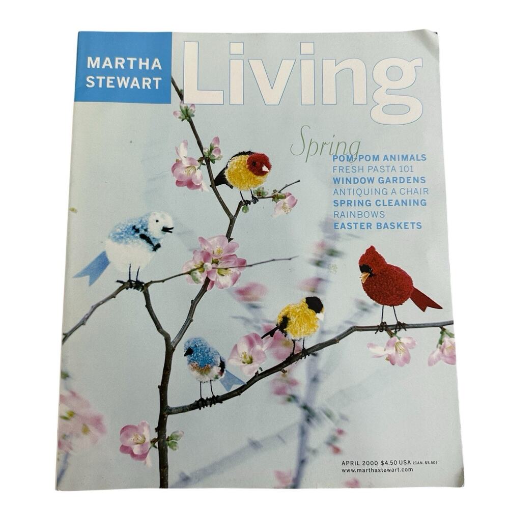 Vintage Martha Stewart Living Magazine April 2000 with Recipe Cards SPRING